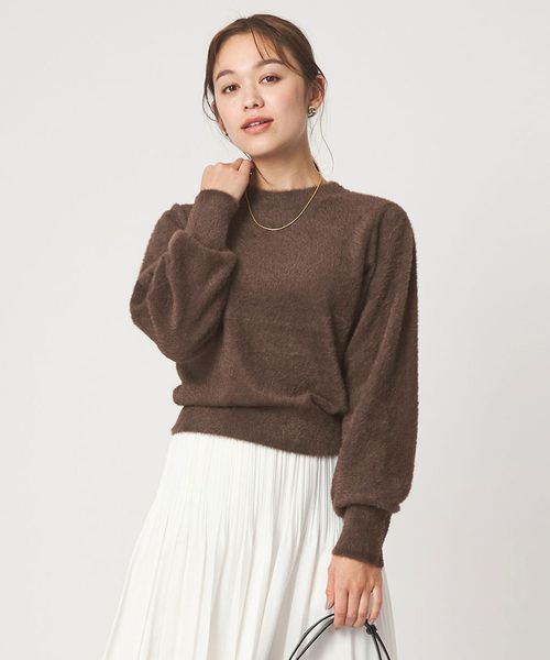 green label relaxing/フラッフ フェザーヤーン ロングスリーブ ニット プルオーバー/ニット / セーター