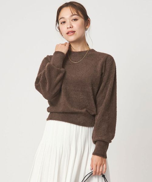 green label relaxing/フラッフ フェザーヤーン ロングスリーブ ニット プルオーバー/ニット / セーター