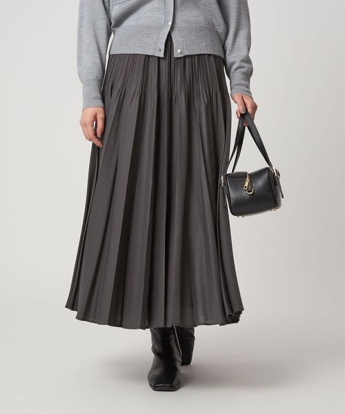 【UNITED ARROWS*☆】シアー プリーツスカート３８　ブラック シアー プリーツ スカート