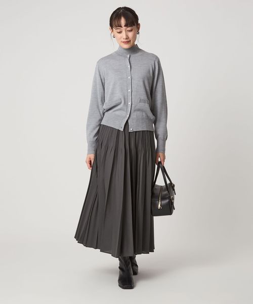 【UNITED ARROWS*☆】シアー プリーツスカート３８　ブラック シアー プリーツ スカート