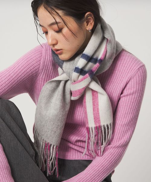 green label relaxing/ウールリバーシブル チェックマフラー/ストール / マフラー