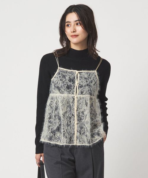 green label relaxing/シアー レース キャミソール/ベスト
