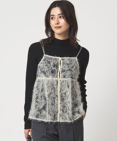green label relaxing/シアー レース キャミソール/ベスト