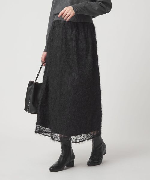 green label relaxing/シアー レース ギャザー スカート/ミモレ / ロング