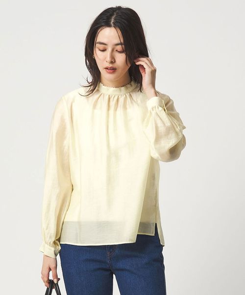 green label relaxing/フェイクパール スタンドネック ブラウス/シャツ / ブラウス