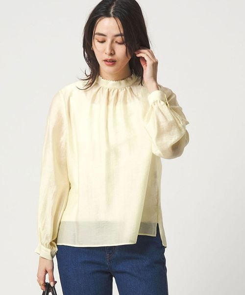 green label relaxing/フェイクパール スタンドネック ブラウス/シャツ / ブラウス