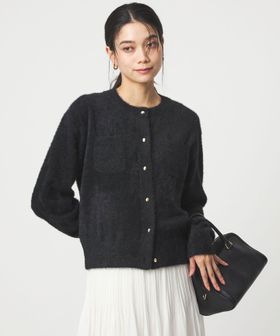 green label relaxing/フラッフ フェザーヤーン ゴールドカラーボタン ニット カーディガン/カーディガン / ボレロ