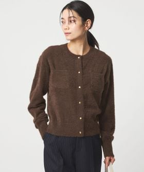 green label relaxing/フラッフ フェザーヤーン ゴールドカラーボタン ニット カーディガン/カーディガン / ボレロ