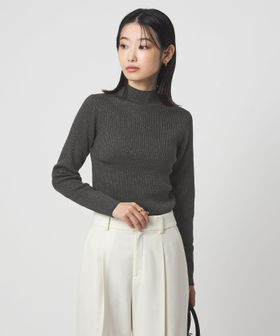 green label relaxing/ラメ リブ ボトルネック ニット プルオーバー 2  ウォッシャブル/ニット / セーター