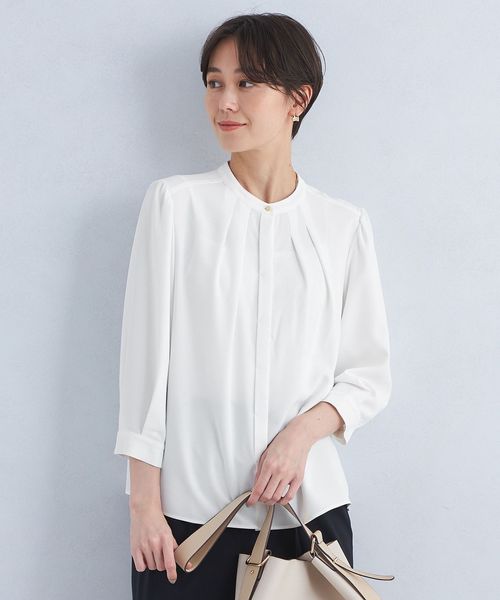 green label relaxing/ネックタック 7分袖 ブラウス/シャツ / ブラウス