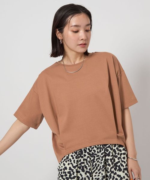 green label relaxing/＜at ease＞フロント タック Tシャツ  ―UVカット―/Tシャツ / カットソー