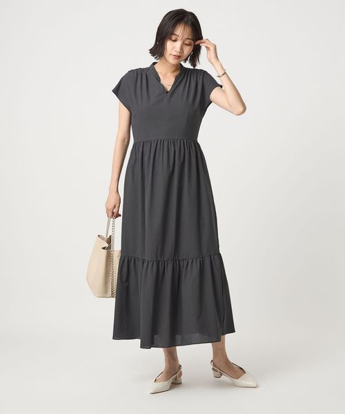 green label relaxing/［size SHORTあり］Breeze Cool ティアード ワンピース/ワンピース