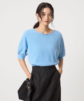 green label relaxing/フラッフフェザー 2WAY ショートスリーブ ニット プルオーバー ―ウォッシャブル―/ニット / セーター
