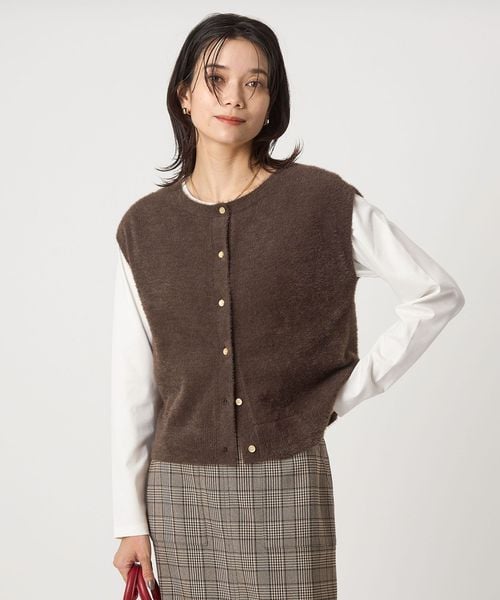 green label relaxing/フラッフフェザー 2WAY フレンチスリーブ ニット ―ウォッシャブル―/ニット / セーター