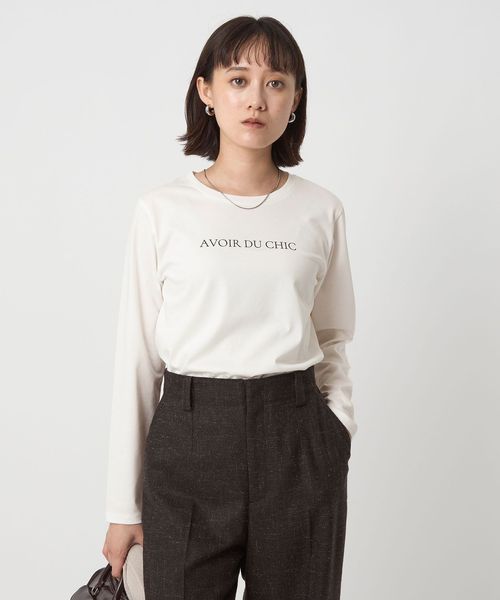 ロゴ ロングスリーブ カットソー