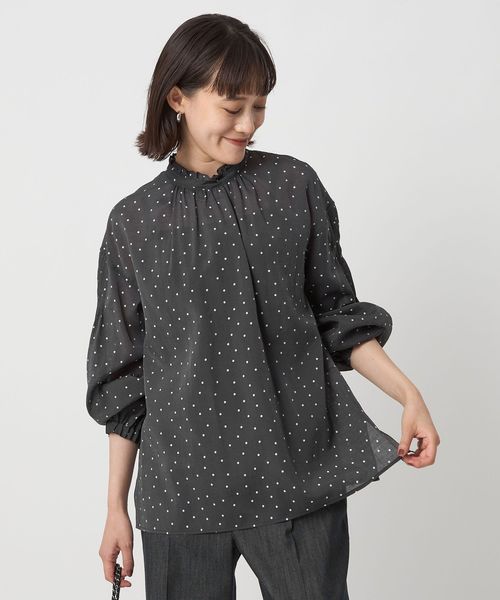 green label relaxing/シアー 襟フリル ブラウス/シャツ / ブラウス