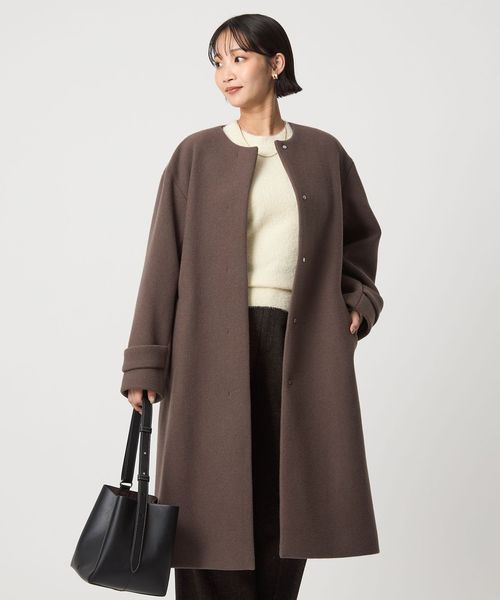 size SHORTあり］SENTDALE WOOL セントデールウール ノーカラー
