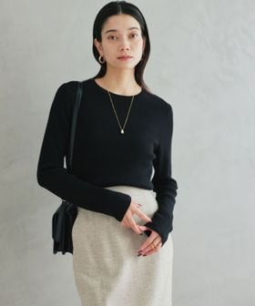 green label relaxing/ウール リブ クルーネック ニット プルオーバー ウォッシャブル/ニット / セーター