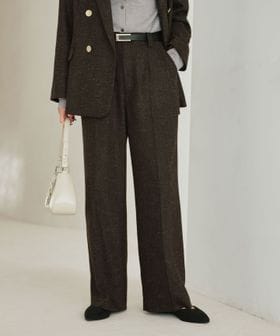 green label relaxing/［size SHORT/TALLあり］スラブ ワイド ストレート パンツ/スラックス