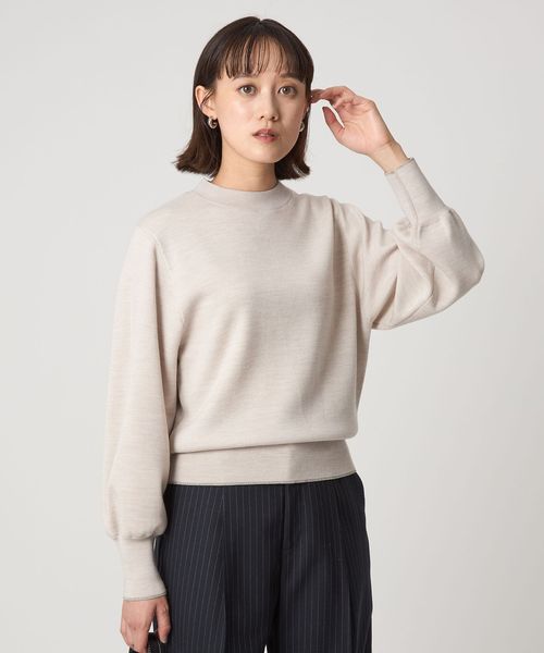 green label relaxing/ウール スムース ボトルネック フォルム ニット プルオーバー ウォッシャブル/ニット / セーター