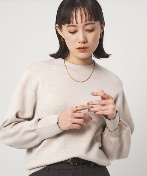 green label relaxing/ウール スムース ボトルネック フォルム ニット プルオーバー ウォッシャブル/ニット / セーター