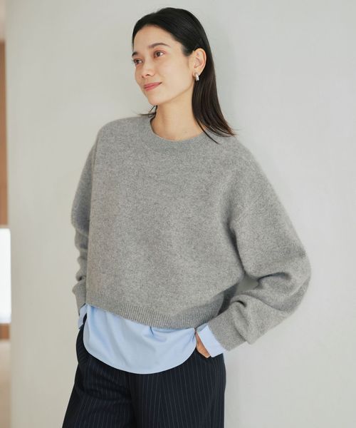 green label relaxing/FOXブレンド ラメ フォルム ドルマン ニット プルオーバー/ニット / セーター