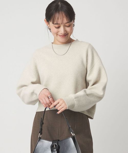 green label relaxing/FOXブレンド ラメ フォルム ドルマン ニット プルオーバー/ニット / セーター