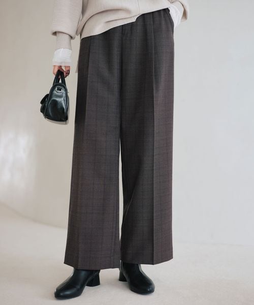 green label relaxing/［size SHORT/TALLあり］キチントボトムス サキソニー ワイド パンツ/スラックス