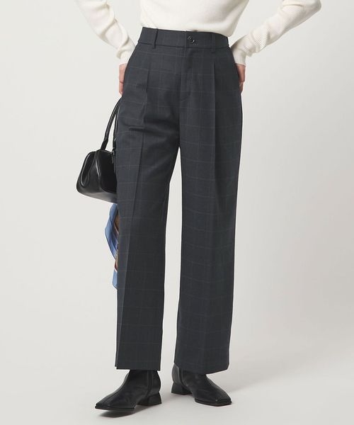 green label relaxing/［size SHORT/TALLあり］キチントボトムス サキソニー ワイド パンツ/スラックス