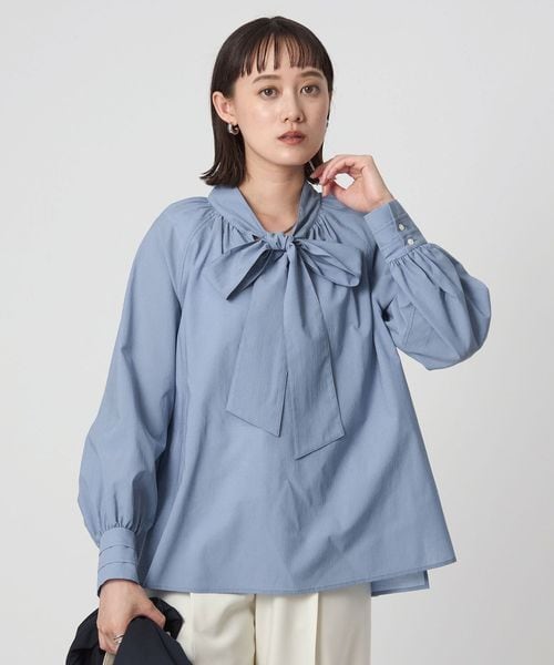 green label relaxing/ボウタイ ギャザー ブラウス/シャツ / ブラウス