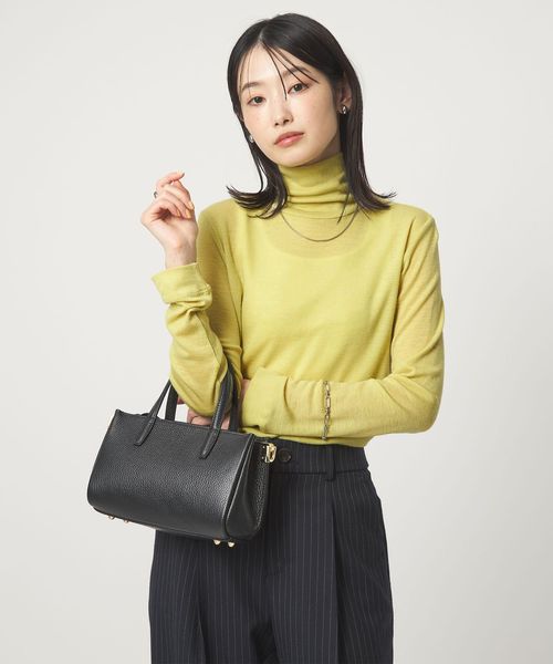 green label relaxing/ウール フライス タートルネック カットソー ウォッシャブル/Tシャツ / カットソー