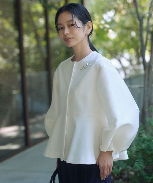 green label relaxing/［size SHORTあり］フルリー フォルム ジャケット/ノーカラージャケット