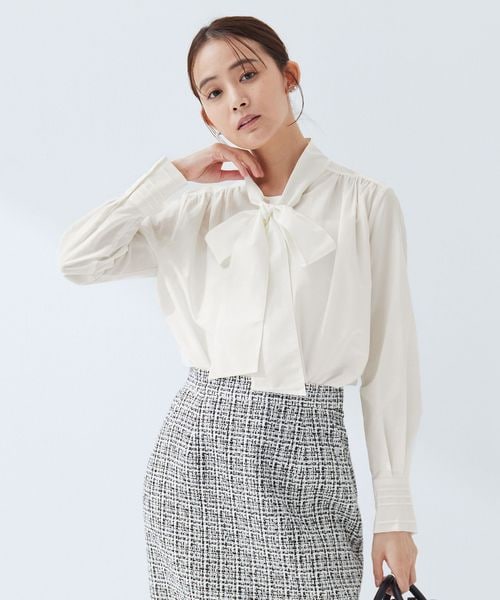 green label relaxing/［size SHORTあり］ボウタイ ギャザー ブラウス/シャツ / ブラウス