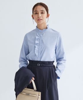 green label relaxing/フリル ディテール ブラウス マシンウォッシャブル UVカット/シャツ / ブラウス