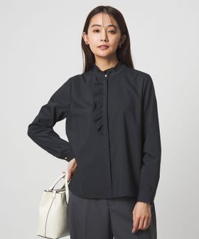 green label relaxing/フリル ディテール ブラウス マシンウォッシャブル UVカット/シャツ / ブラウス