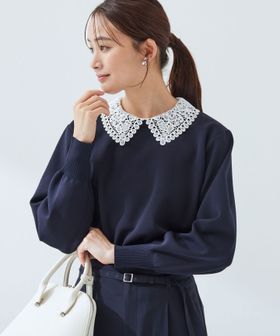 green label relaxing/【WEB限定】エリレース 2WAY ニット プルオーバー ウォッシャブル/ニット / セーター