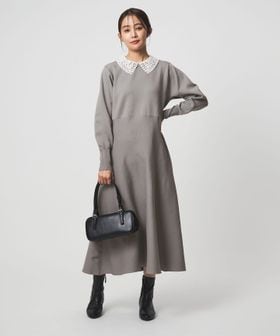 green label relaxing/エリレース 2WAY ニット ワンピース ウォッシャブル/ワンピース