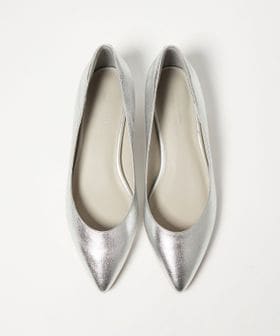 green label relaxing/ポインテッド メタルライン フラットパンプス 撥水/パンプス