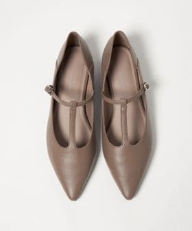 green label relaxing/ポインテッド Tストラップ フラットシューズ 撥水/パンプス