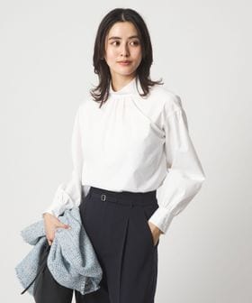 green label relaxing/［size SHORTあり］ハイネック ボリューム スリーブ ブラウス/シャツ / ブラウス