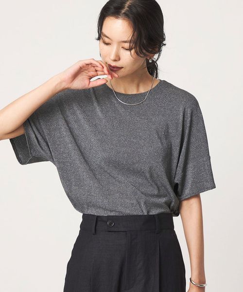 green label relaxing/シャイニーラメ ショートスリーブ カットソー/Tシャツ / カットソー