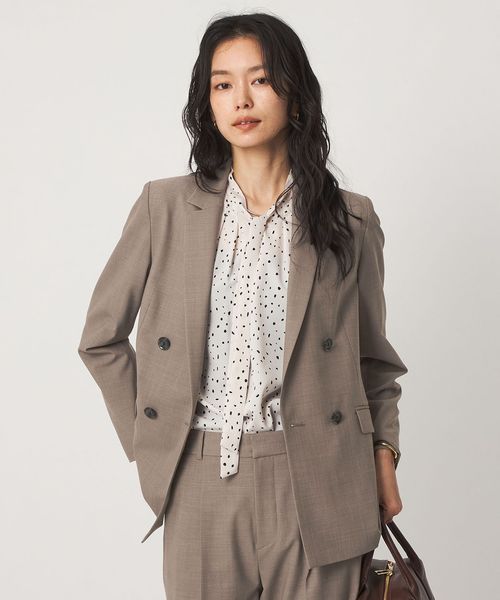 green label relaxing/［size SHORT/TALLあり］カチリラ ダブル ジャケット ウォッシャブル ストレッチ/テーラードジャケット