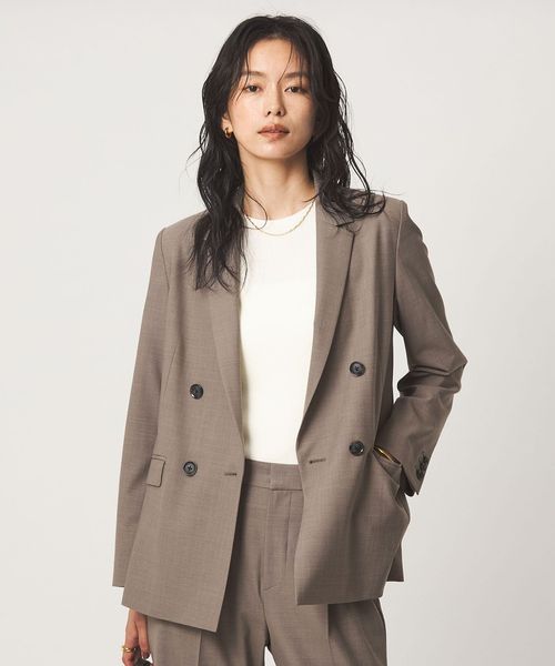 green label relaxing/［size SHORT/TALLあり］カチリラ ダブル ジャケット ウォッシャブル ストレッチ/テーラードジャケット
