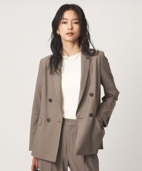 green label relaxing/［size SHORT/TALLあり］カチリラ ダブル ジャケット ウォッシャブル ストレッチ/テーラードジャケット