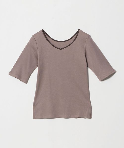 green label relaxing/ブライトリブ 2WAY 5分袖 プルオーバー カットソー/Tシャツ / カットソー