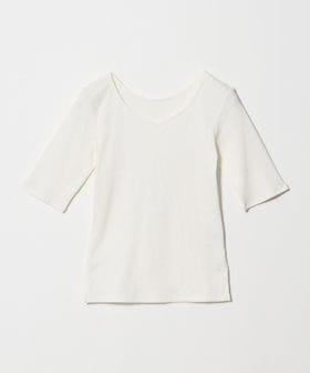 green label relaxing/ブライトリブ 2WAY 5分袖 プルオーバー カットソー/Tシャツ / カットソー