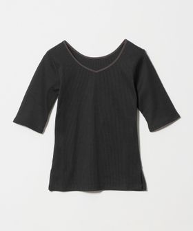 green label relaxing/ブライトリブ 2WAY 5分袖 プルオーバー カットソー/Tシャツ / カットソー