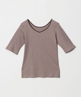 green label relaxing/ブライトリブ 2WAY 5分袖 プルオーバー カットソー/Tシャツ / カットソー