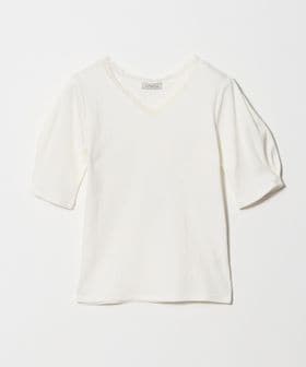 green label relaxing/ブライトリブ レース 5分袖 プルオーバー カットソー/Tシャツ / カットソー