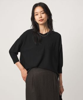 green label relaxing/Vネック ドルマン プルオーバー ニット ウォッシャブル 接触冷感 UVカット/ニット / セーター